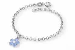 Armband ljusblå blomma