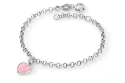 Armband rosa hjärta