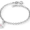 Armband vit blomma
