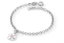 Armband vit blomma
