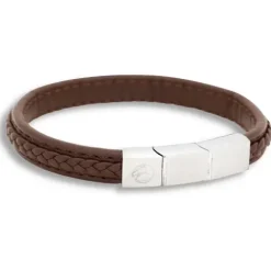 Bracelet brunt läder