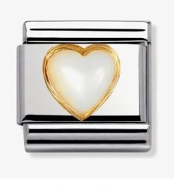 Classic White Mother Of Pearl Heart