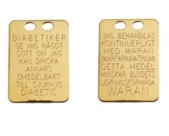 Diabetikerbricka/Waranbricka