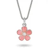 Halsband rosa blomma