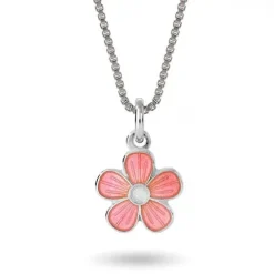Halsband rosa blomma