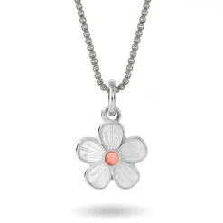 Halsband vit blomma
