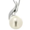 Hänge 18k 0,02ct w/si Pärla
