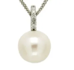 Hänge 18k 0,03ct w/si Pärla