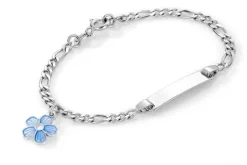 ID-armband ljusblå blomma