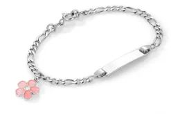 ID-armband rosa blomma