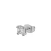 KIM Earrings 4mm Steel/Crystal