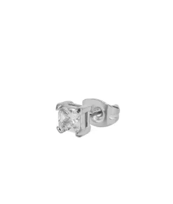 KIM Earrings 4mm Steel/Crystal