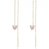 La Collina Chain Earrings Pink Gold