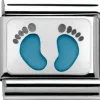 NOMINATION Light Blue Footprints