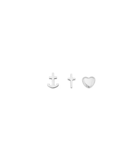 One Studs Faith Hope Love Steel