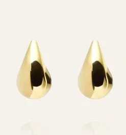 PLAIN daring large gold dupe earring