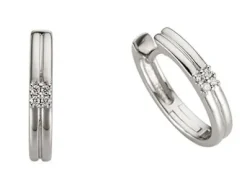 Örhänge 18k guld 0,04ct w/si