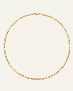 Thin figaro necklace gold
