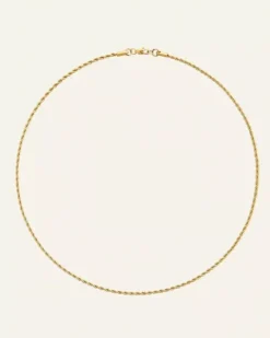 Thin Rope necklace gold
