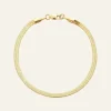Thin snake bracelet gold medium