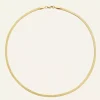 Thin snake necklace gold