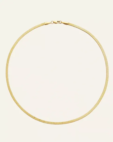 Thin snake necklace gold