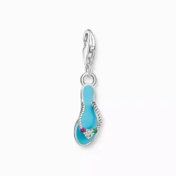 Thomas Sabo charm blå flipflop med stenar