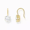 Thomas Sabo gold plated earrings white cz