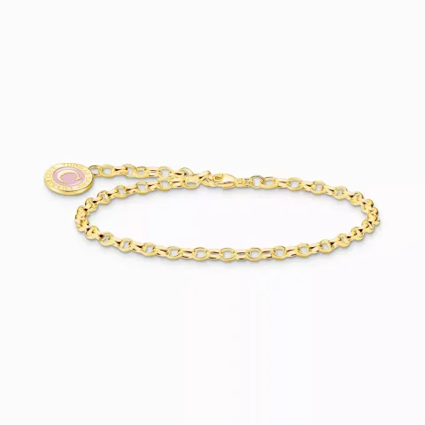 Thomas Sabo guldpläterat member charm bracelet 17cm